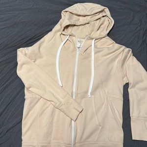 Fabletics Large Tan Zip up Hoodie